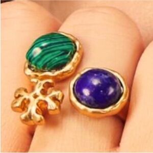 Tory Burch gold Roxanne Semiprecious stones Ring